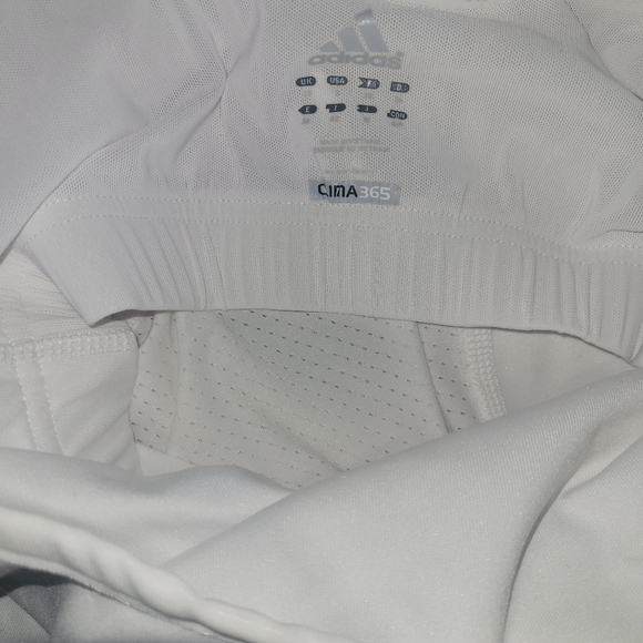 Adidas Clima Cool Technology Tank Top in White with Blue Trim S - Picture 6 of 6